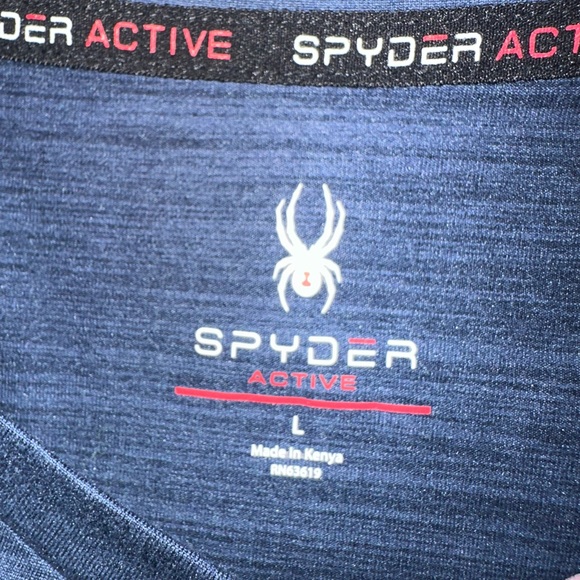 Women’s size large Spyder Active shirt, navy blue - Picture 2 of 5
